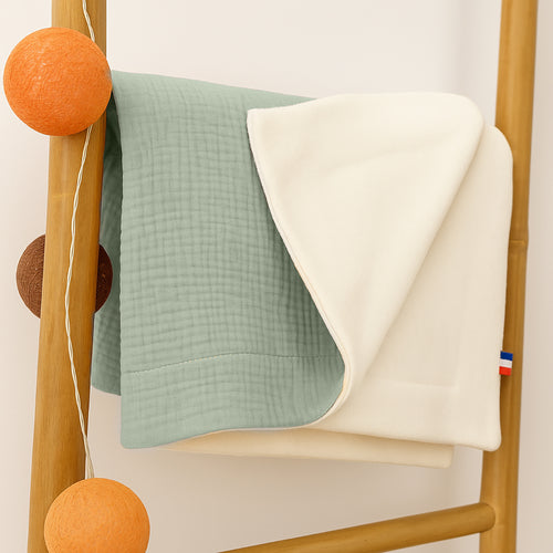 Organic Cotton Fleece Blanket - Green