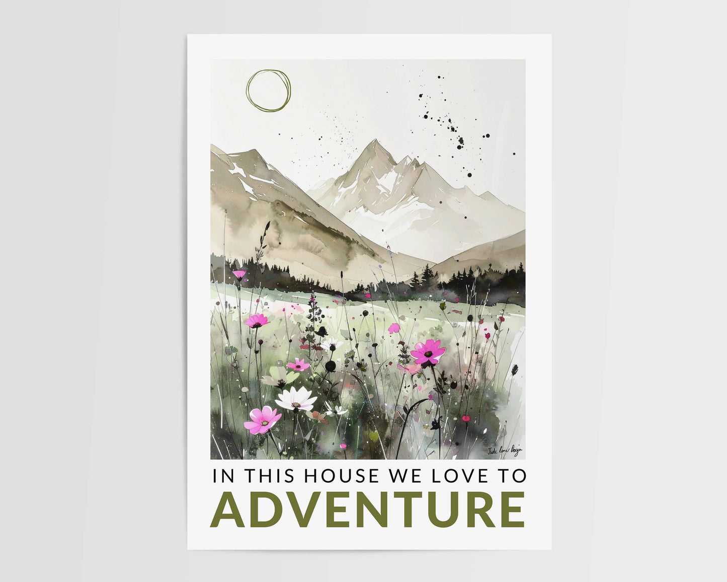 Adventure Print - In This House We Love To Adventure: A4
