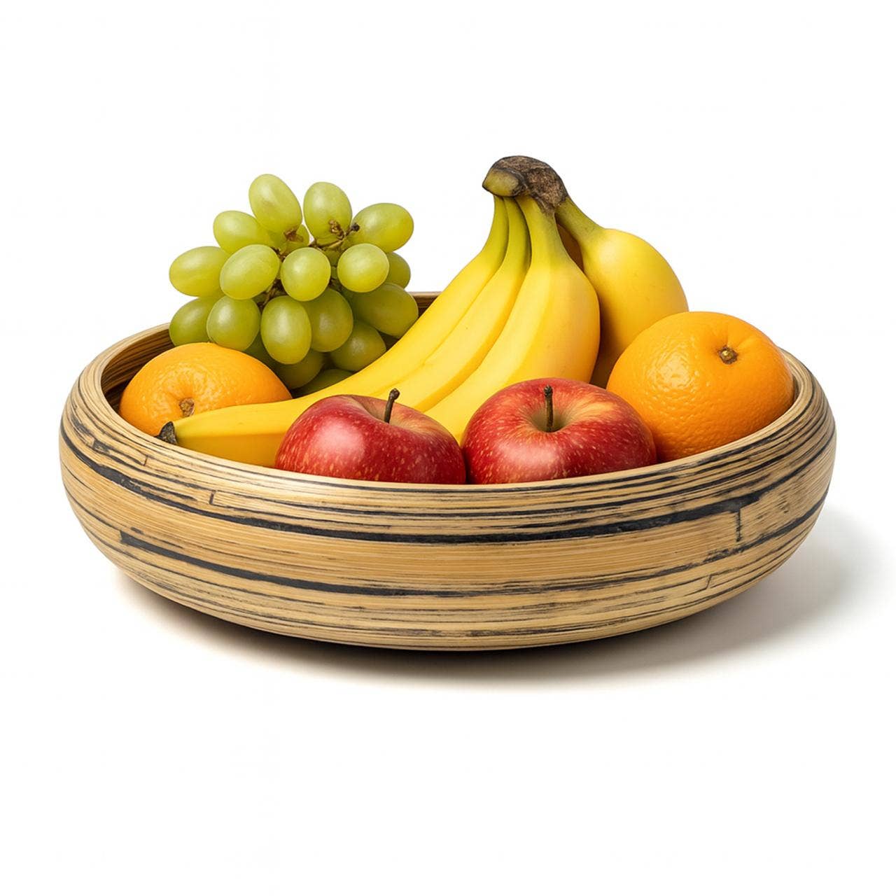 Bamboo Fruit Bowl, X Large Home Decor Salad Serving Bowls: Blue