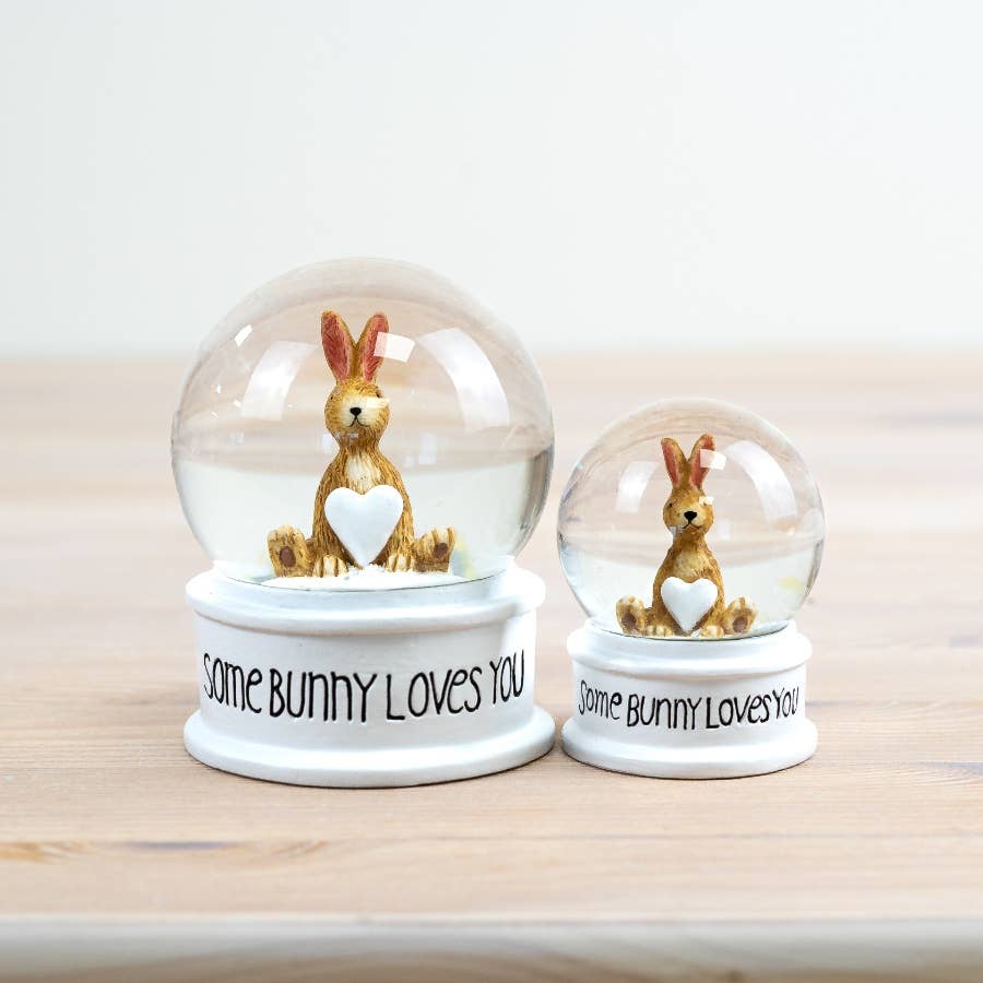 Some Bunny Loves You Snow Globe, 9cm