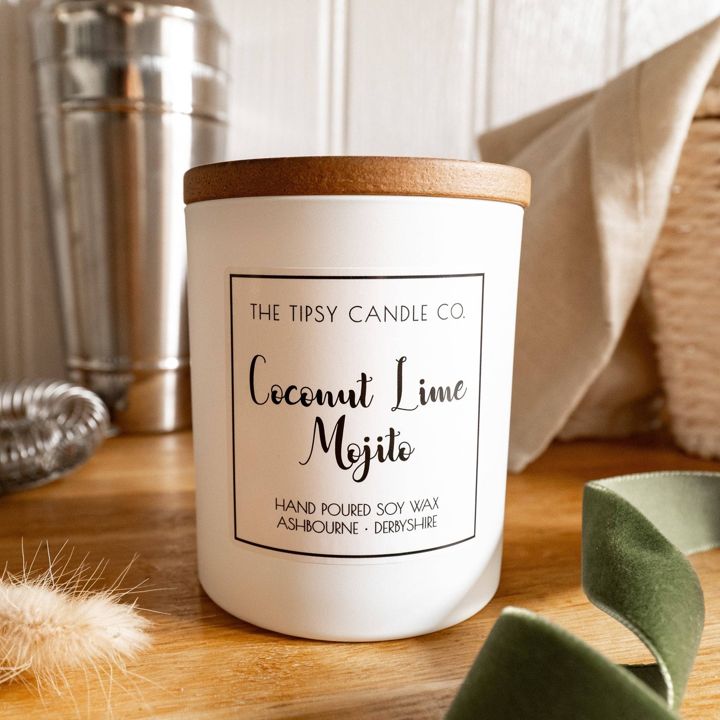 Coconut Lime Mojito candle: 180ml Amber Glass Jar
