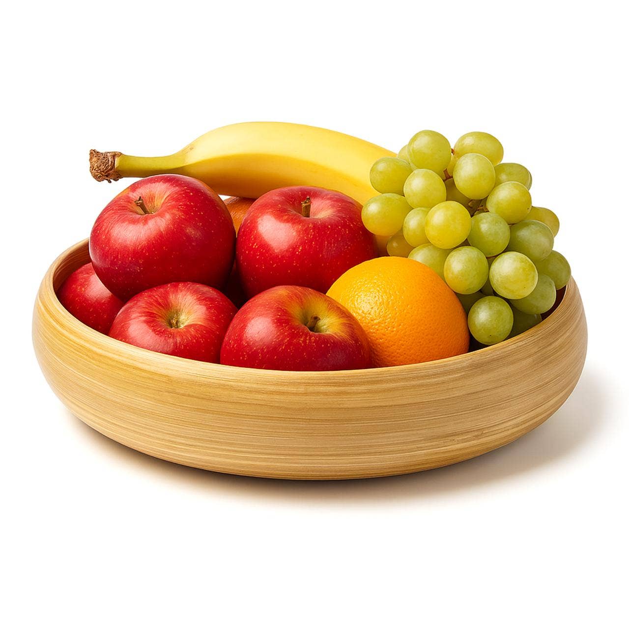 Bamboo Fruit Bowl, X Large Home Decor Salad Serving Bowls: Blue