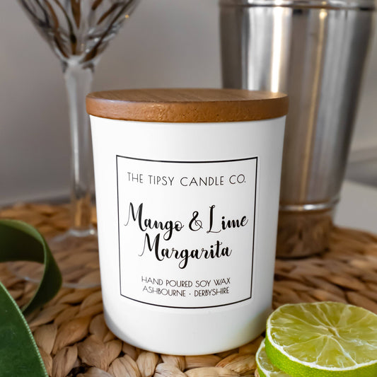 Mango & Lime Margarita candle: 180ml Amber Glass Jar