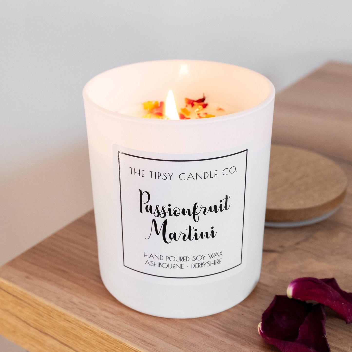 Passionfruit Martini candle: 180ml Amber Glass Jar