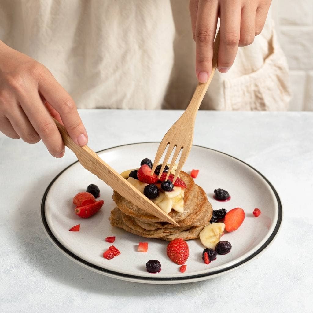 Reusable Bamboo Cutlery Set - Handmade & Eco-friendly Pack: Marine (Deep Green)